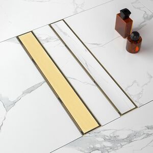 Shootwin 24inch linear shower / floor drain brushed gold